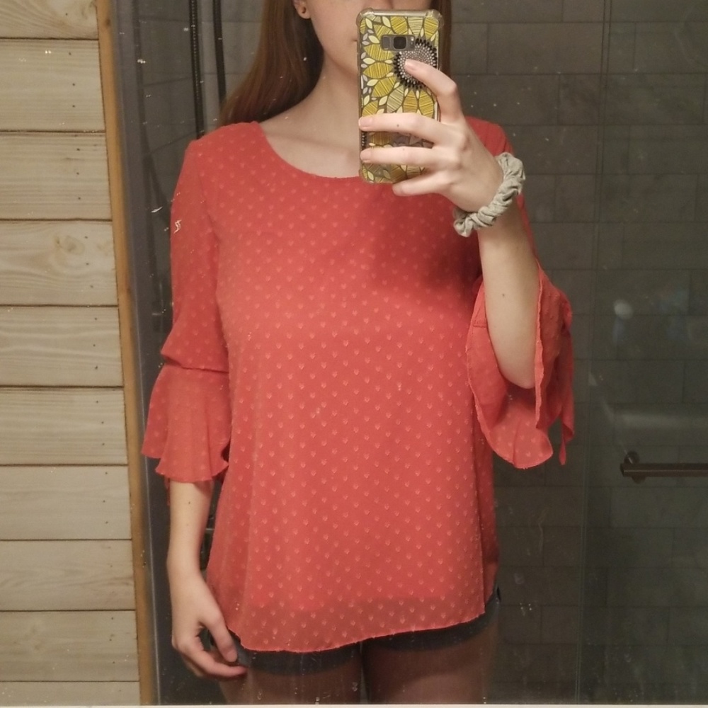 LC Lauren Conrad Coral Loose Blouse